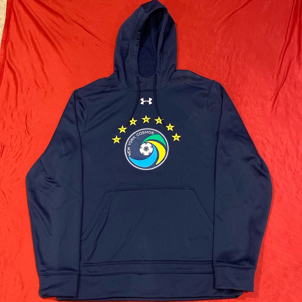 RARE New York Cosmos Under Armour Hoodie Size Men’s Large Soccer